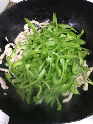 The practice measure of the green pepper shredded meat of extraordinary 4