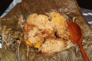 The practice measure of chicken of polished glutinous rice of lotus leaf Chinese chestnut 22
