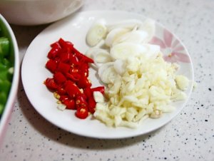 The practice measure of dish of go with rice of horn of fleshy foam beans 3
