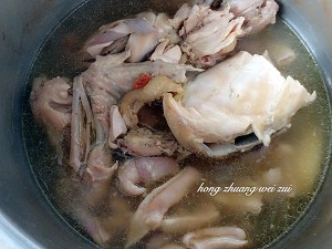 旧正月の前夜の料理 --豚の腹部鶏肉26 
