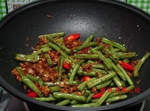 14を煮る前の乾燥炒めの豆の角の練習法