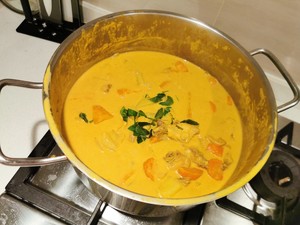The practice measure of chicken of peaceful type curry 10
