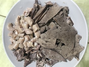 The practice measure of needle of heart of pig of bowel of pig of pork liver of cold and dressed with sause 2