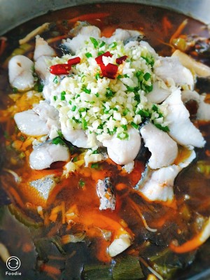 本物の漬け白菜の魚（魚の肉のスライスは柔らかく弾力がある）練習対策29