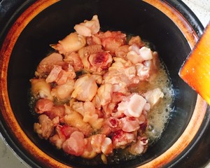 The practice measure of rice of yellow stew chicken 4