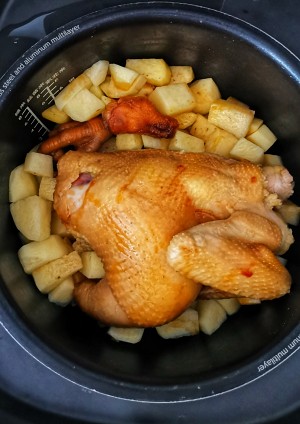 The practice measure of chicken of potato of Bao of dawdler report meal 2