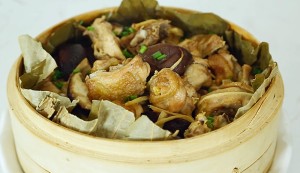 The practice measure of chicken of lotus leaf evaporate 9