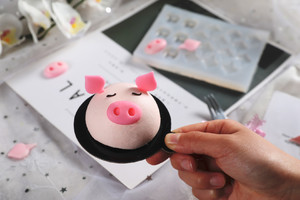Saliva pig Mu Si, cartoon pig Mu Si, stereo pig, the practice measure of pink pig little younger sister 22