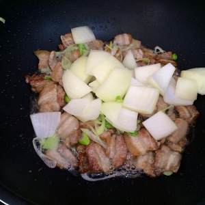 The practice measure that hot Chinese cabbage fries steaky pork 4