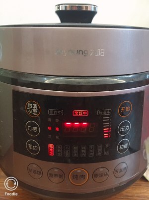 The practice measure of chicken of stew of electric rice cooker 6