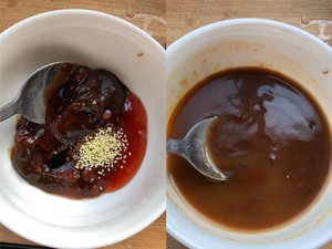 Sauce of little fat edition explodes the practice measure of aubergine 4
