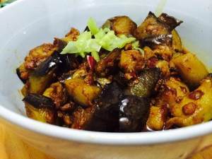 Ground meat aubergine (dish of super go with rice) practice measure 7