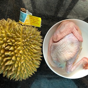 The practice measure of chicken of Durian carapace Bao 1