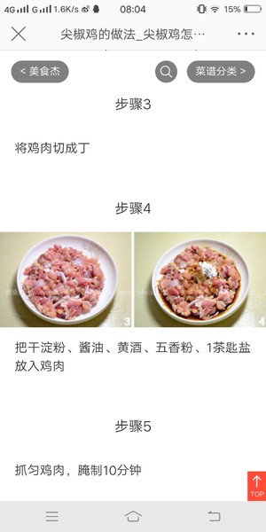 The practice measure of chicken of pointed any of several hot spice plants 2