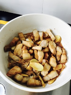 発酵豆のシチューの豚のナンの肉の実習 curd 7 