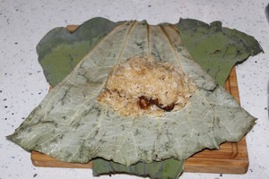 The practice measure of chicken of polished glutinous rice of lotus leaf Chinese chestnut 15