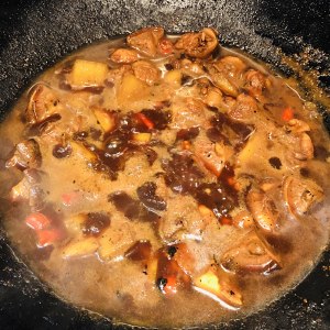 The practice measure of chicken of potato yellow stew 10