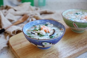 The practice measure of congee of Xianggu mushroom of gallinaceous Chengdu shelled fresh shrimps 16