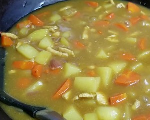The practice measure of curry chicken meal 11