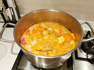 The practice measure of chicken of peaceful type curry 6