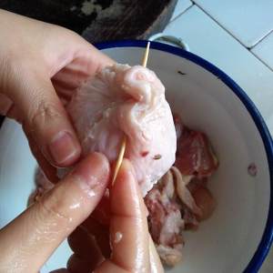 豚小腹のバオの鶏の実習4