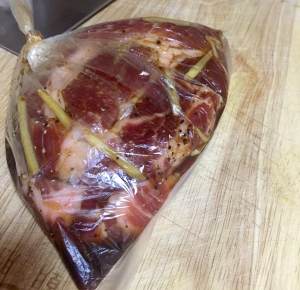 The practice measure of flesh of plum of the pig that bake 2