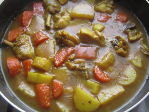 The practice measure of curry chicken 8