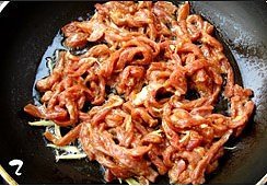 The practice measure of sweet hot shredded meat 2