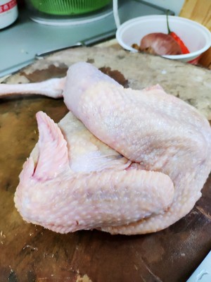 The hand rips chicken (edition of electric rice cooker) practice measure 1