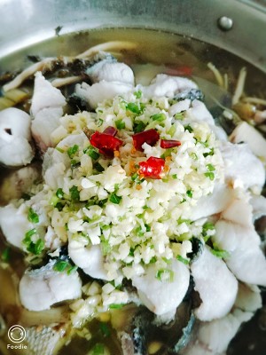 本物の漬け白菜の魚（魚の肉のスライスは柔らかいスリップの弾力がある）練習対策25