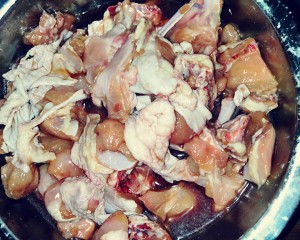 The practice measure of chicken of beer yellow stew 1