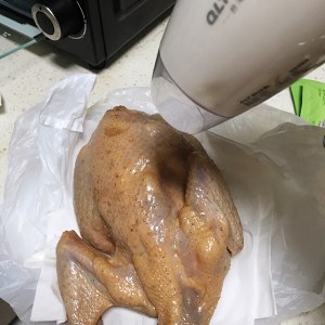 Chicken of the simple and delicious crackling that bake, the practice measure of the complete chicken such as party christmas day 3