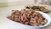  豚を揚げる小さな顔の肉2 