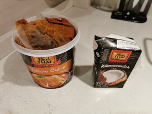 The practice measure of chicken of peaceful type curry 1