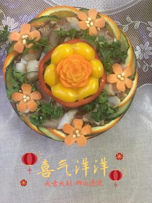 The practice measure of He Sui of pig of gold of meal of the eve of the lunar New Year 5