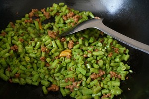 Horn of ground meat beans (dish of go with rice) practice measure 7