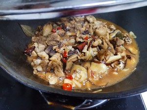 The practice measure of Xianggu mushroom chicken 8