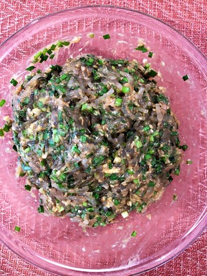 The practice measure of dumpling of shrimp of pink of confidential leek pig 5