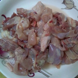 The practice measure of chicken of potato fourth stew 1