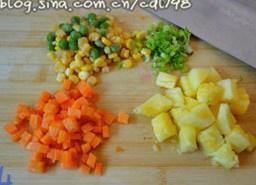 The practice measure of meal of chicken of peaceful type pineapple 4