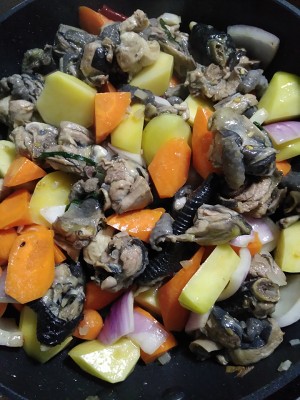 The practice measure of potato curry chicken 4