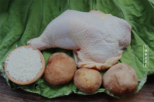 The practice measure of chicken of lotus leaf polished glutinous rice 1