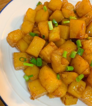 Next meal with technical very low content - potato of braise in soy sauce, soft and not sodden practice measure 7