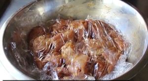 The practice measure of taste of cashew of * of Indian flavor chicken 8