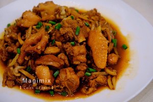 The practice measure of chicken of stew of Magimix · sanded ginger 8