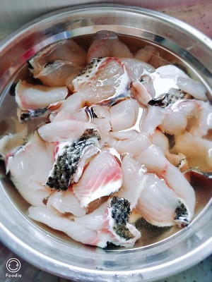 本物の漬け白菜の魚（魚肉のスライスは柔らかいスリップ弾力がある）練習対策1