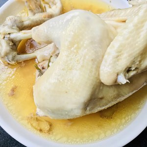 The practice measure of the steamed chicken that the novice also can make 5