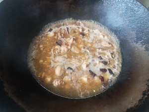 The practice measure of the water chicken that boil 8