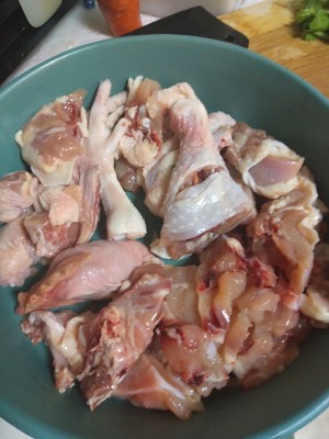 The practice measure of chicken of stew of simple edition potato 2