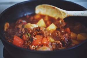 The practice measure of the tomato potato beef that stew 12